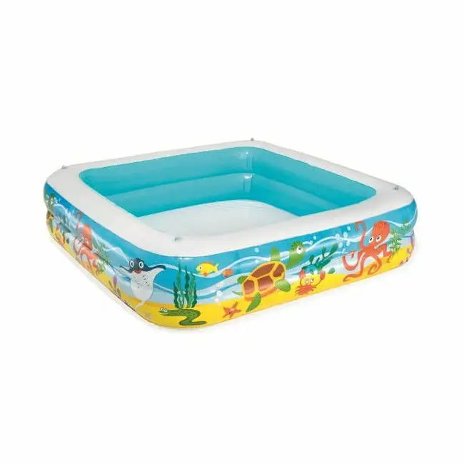 Piscină Gonflabilă Patrata Tip Baldachin pentru Copii 140x140x114 Capacitate 265 L