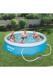 Piscina Rotunda Mare Pentru Familie 305x76 Cm + Pompa Electrica + Filtru+Kit De Reparații CADOU